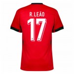 Günstige Fußballtrikots Portugal R. Leao 17 Heimtrikot EURO 2024 Kurzarm